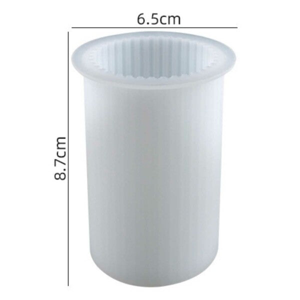 Halloween Deals DIY Silicone Candle Mold Ribbed Candle White White