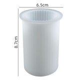 Halloween Deals DIY Silicone Candle Mold Ribbed Candle White White - Top-Down View
