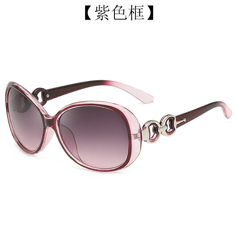 Sunglasses Women's Sunglasses with Glossy Frame and UV400 Case