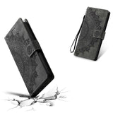 For iPhone 14 Pro Case Embossed Totem Skin Feel Wallet Leather Phone Case_yux - 45-Degree Angle