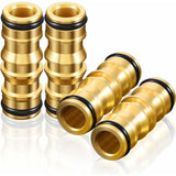 Garden Hose Connectors Double Male Connectors Brass Hose Connectors for Garden Hose Faucet (4 Set)