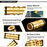 Garden Hose Connectors Double Male Connectors Brass Hose Connectors for Garden Hose Faucet (4 Set)