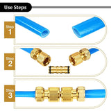 Garden Hose Connectors Double Male Connectors Brass Hose Connectors for Garden Hose Faucet (4 Set)