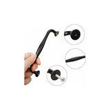 10 pcs Black Furniture Handles - Black Kitchen Furniture Handles Door Handles Drawer Bedroom Center Distance 128mm, Handles for Wardrobes - Side View