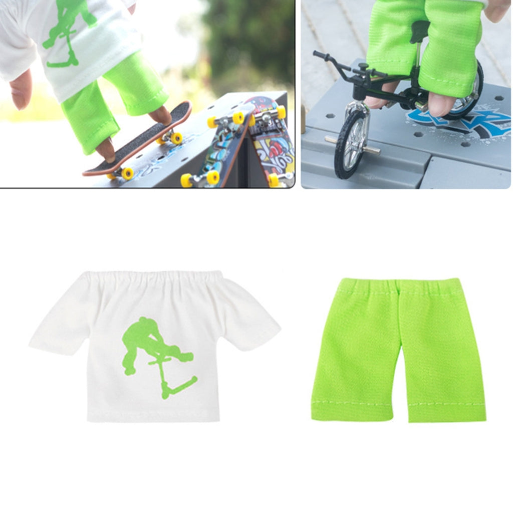 Finger Skateboard With Shoes Mini Scooter Finger Toy Set Gripboard Shoes And Pants Finger Skate Board Mini Skateboard 0.04 Black Series