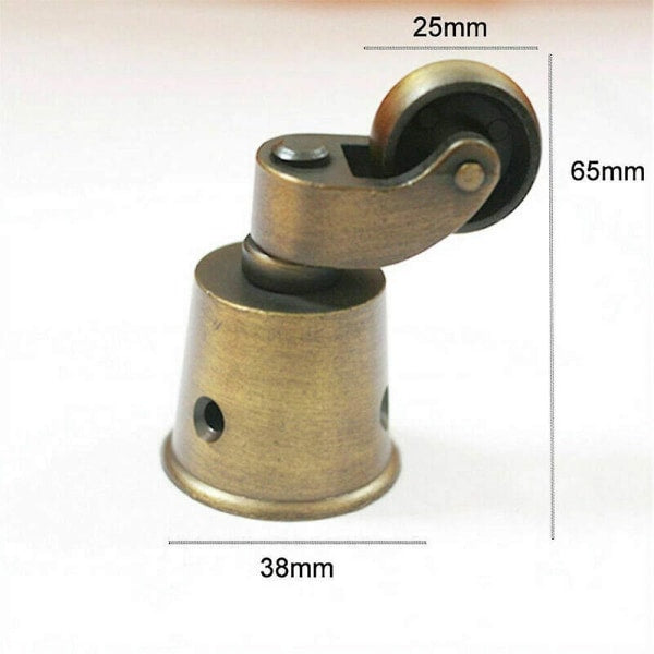 Set of 2 Brass Casters, High Load Capacity, Universal Furniture Casters (FMY)_YF