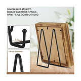 {CA} 8 inch black metal plate stand plate holder for picture, decorative plate, book - Side View
