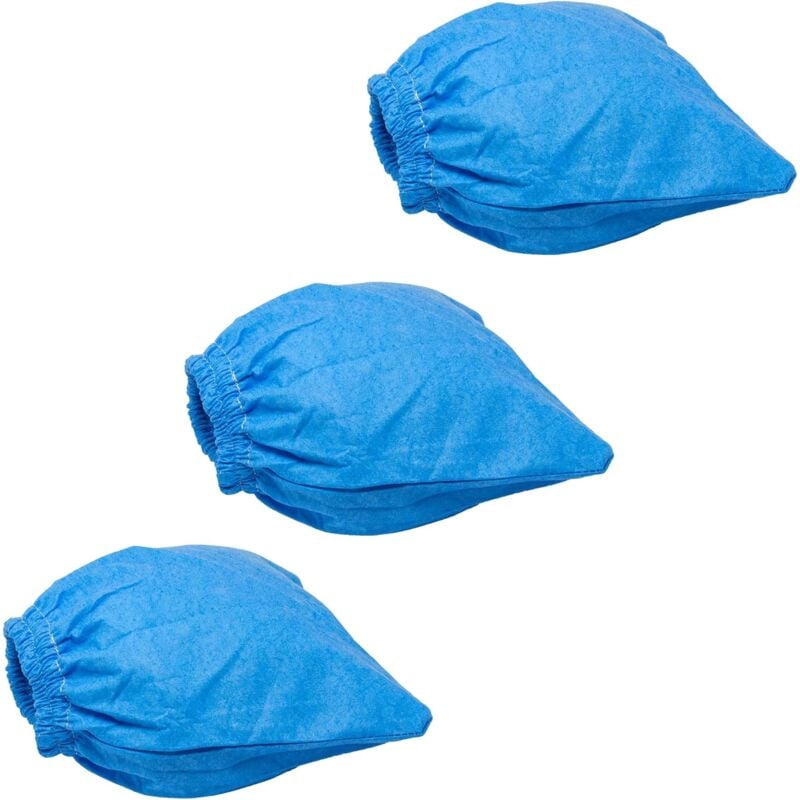 Textile Filter Compatible with Lidl / Parkside PNTS 1300 Wet and Dry Vacuum Cleaner - Filter Bag, Washable, Blue 3pcs