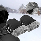 {xj}Stroller gloves, stroller mittens with warm fleece and cotton DXGHC