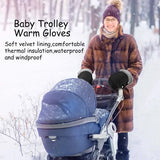 {xj}Stroller gloves, stroller mittens with warm fleece and cotton DXGHC - Front View