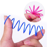 Cat Spiral Spring, Creative Toy to Pass the Time and Keep Shape Interactive Durable Heavy Duty Plastic Colorful Toy for Rocking - Side View