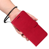 SKALO Xiaomi Redmi A5 4G PU Leather Wallet Case - More Colors_MGF Red Red - Close-Up Angle
