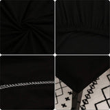 Dining Room Chair Covers, Set of 4 or 6, Stretchy, Removable, Washable, Chair Covers, Decorative Covers, Seat Covers for Hotels Black-tfrf Black 6pcs - Top-Down View