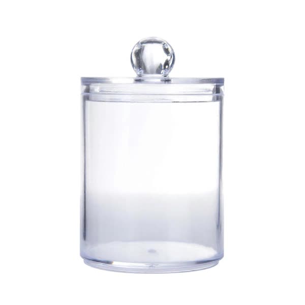 Sophisticated Crystal Glass Apothecary Jars for Bathroom Accessories, Clear Glass Container with Removable Lids for Vanity Organizers, Decora
