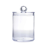 Sophisticated Crystal Glass Apothecary Jars for Bathroom Accessories, Clear Glass Container with Removable Lids for Vanity Organizers, Decora