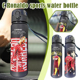 Ronaldo Sport Water Bottle with Blender Ball - BPA-Free Protein Shaker Cup B 560ml - Side View