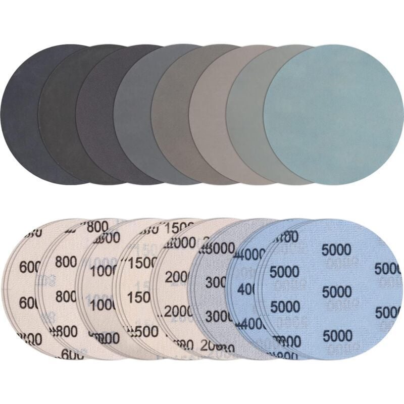 24-piece 50mm wet and dry sanding discs, 600-5000 grit, abrasive for polishing metal and wood