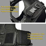 Tactical Vest, Adjustable Plate Carrier for Army, Police, Black - Top-Down View