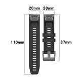 26mm Silicone Strap for Garmin fenix 7X 7 7S 6X 6 Pro 6S 5 5X Plus Smartwatch Bracelet for Garmin Descent mk2i mk3 51mm 13 13 Garmin Fenix 6X PRO - Rear View