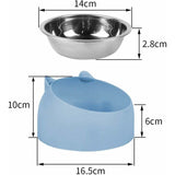 Raised Tilting Cat Bowl 200ml Removable Stand for Cats and Dogs - Front View