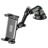 Car Tablet Holder Long Arm Suction Cup Mount for Pro Air 4-13 inch for Tablet SUV Truck Windshield Window Black - Front View
