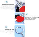 Table Tennis Racket Keychain - Sports Keychain Table Tennis Racket Bag Ornament | Table Tennis Key Holder Keychain