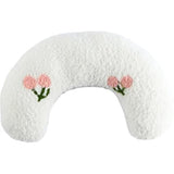 Pet Fur, Cat and Dog Pillow, Relief for Pet Play, Tear and Bite Resistant, U-Shaped Headrest, White