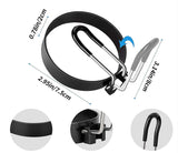 Stainless Steel Egg Ring Pancake Mold for Fried Eggs and Omelets - 4 Pieces - Front View