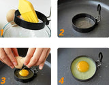 Stainless Steel Egg Ring Pancake Mold for Fried Eggs and Omelets - 4 Pieces