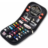 Mini Sewing Kit with 52 Sewing Accessories, 18 Thread Spools with Black Sewing Box for Beginners Kids Travelers Sewing Machine Adults Girls (Small)