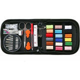 Mini Sewing Kit with 52 Sewing Accessories, 18 Thread Spools with Black Sewing Box for Beginners Kids Travelers Sewing Machine Adults Girls (Small) - 45-Degree Angle