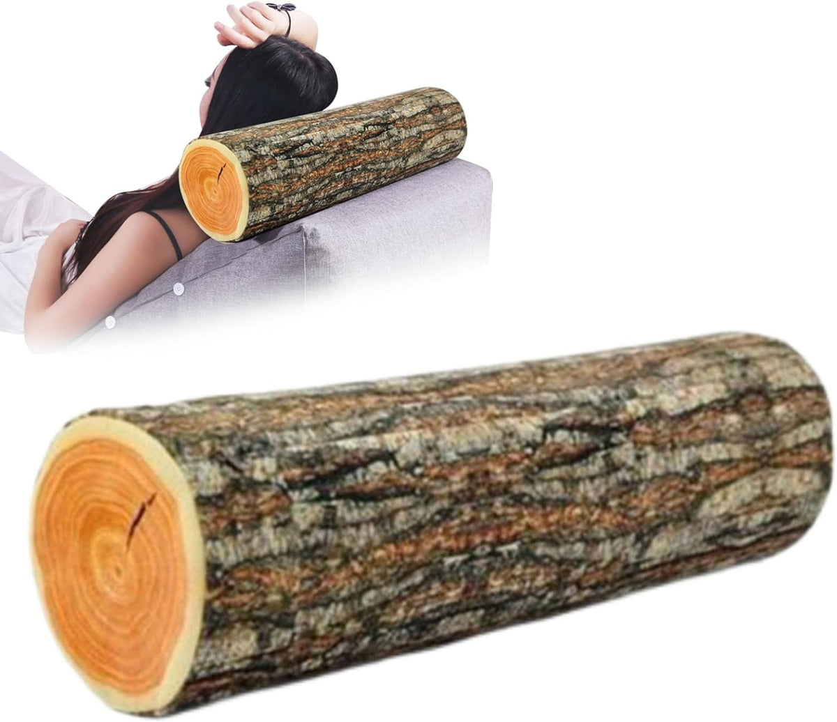 Creative natural wood design log soft chair cushions pillows round wood grain stump shaped decorative pillows pillowcase home decor
