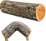 Creative natural wood design log soft chair cushions pillows round wood grain stump shaped decorative pillows pillowcase home decor - Top-Down View