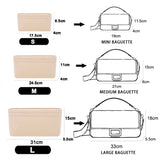 Multi-Pocket Women Insert Bag Handbag in felt fabric Black Black Black M