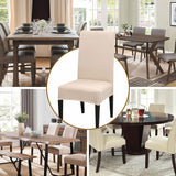 Chair Covers Set of 4 or 6, Stretch Removable Washable Chair Covers Decoration Slipcovers Seat Covers for Hotel beige-tfrf beige 4pcs