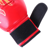 Boxing Gloves Children Junior Youth Sparring Training Kickboxing one size Red - Side View