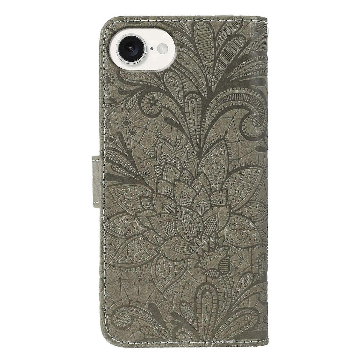 Case for iPhone 16e Lace Flowers PU Leather Flip Wallet Case