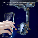 Car Rearview Mirror Phone Holder 360 Rotating Navigation Mount for Car - Side View