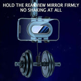 Car Rearview Mirror Phone Holder 360 Rotating Navigation Mount for Car - Top-Down View