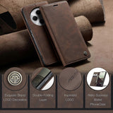 For Xiaomi Redmi 14C 4G Case CASEME 013 Series Card Holder Stand Leather Phone Case Multicolor Multicolor Multicolor Style A - 45-Degree Angle
