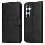 SKALO Samsung A56 5G PU Leather Wallet Case - Multiple Colors Black_max Black - Front View