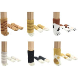 24 Cute Cat Foot Chair Socks Chair Leg Protectors Floor Protectors Anti-Scratch Anti-Sound 24 PCS (6 sets) - Front View