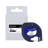 5-pack Label Tape Roll for Letratag Refill Plastic 91331, Compatible Label Tape Black on White 913 -ge