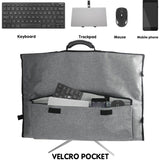 Monitor Carrying Case, Protective Storage Bag with Carrying Handle, Compatible with 24 to 27-inch Desktop Computer Monitors and Accessories - Front View
