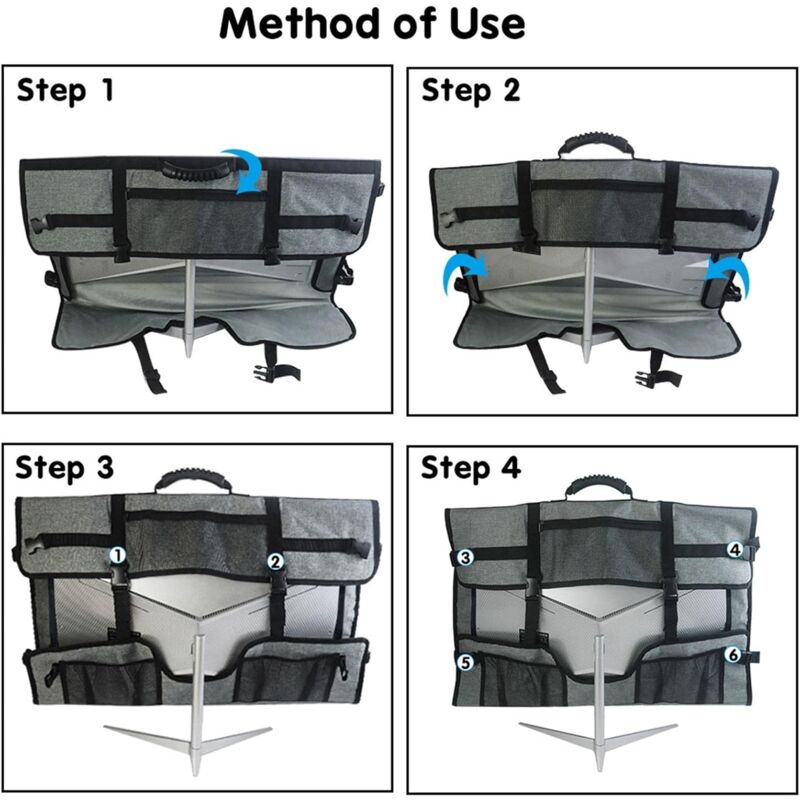 Monitor Carrying Case, Protective Storage Bag with Carrying Handle, Compatible with 24 to 27-inch Desktop Computer Monitors and Accessories