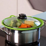 2-pack Silicone Overcooking Protection / Multi-Cover - Multiple Colors Green Green - Top-Down View