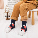 Galaxy Toe Socks for Children 5 Pairs Cartoon Animal Pattern Five Finger Socks 3-7 Years Color 2_MGF - Top-Down View