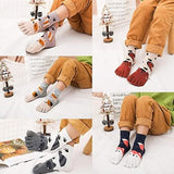 Galaxy Toe Socks for Children 5 Pairs Cartoon Animal Pattern Five Finger Socks 3-7 Years Color 2_MGF