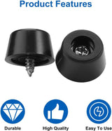 50 pieces rubber feet for cutting boards with stainless steel screws, rubber buffer, screw-proof rubber feet - Side View