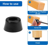 50 pieces rubber feet for cutting boards with stainless steel screws, rubber buffer, screw-proof rubber feet - 45-Degree Angle